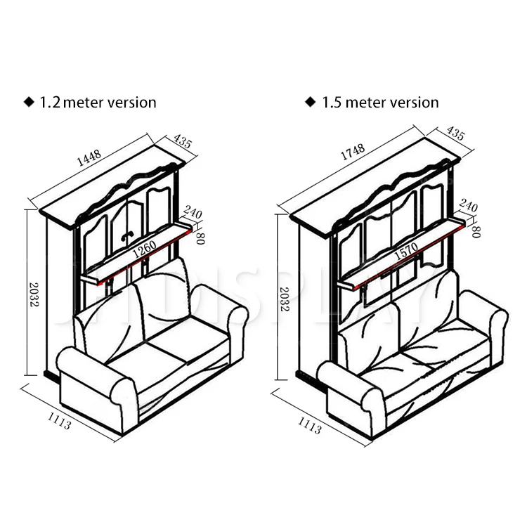 ISO 9001 пользовательский гостиной складной мерцающий диван-кровать