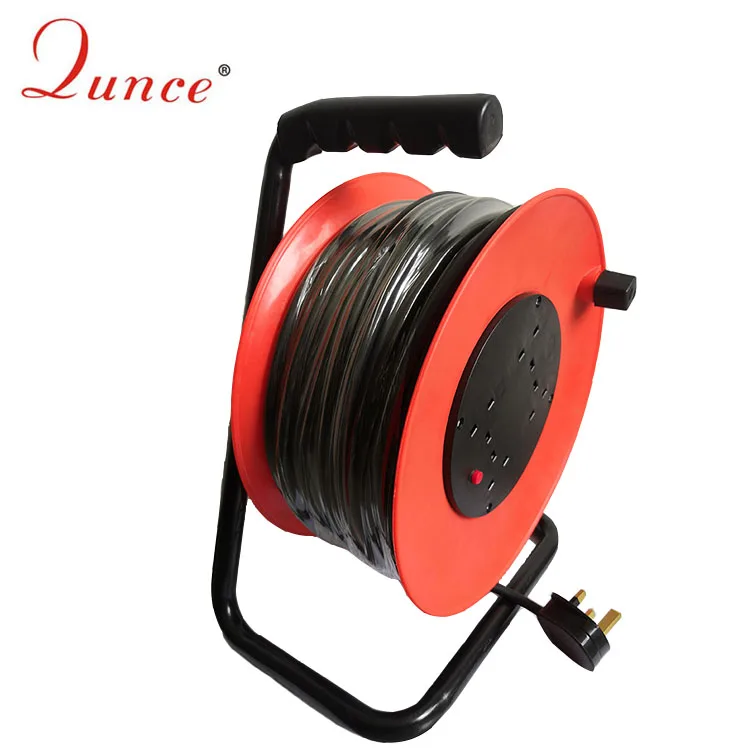 UK Type Reel for Electrical Cable Empty Plastic Cable Reel with Overheat Protection