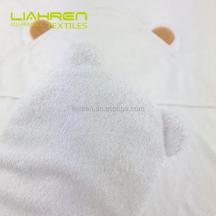 Liahren organic bamboo baby bath mitten bath sponge glove with cute animal pattern