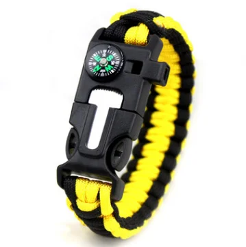 5 in1 Portable universal compass with Sos wristband Outdoor survival