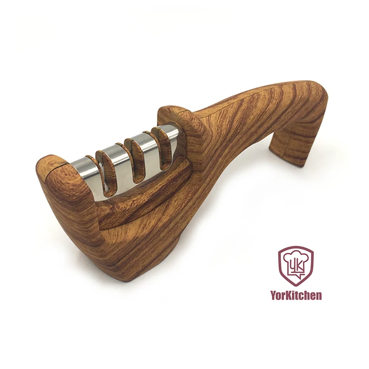 Wooden grained knife sharpener wood painted sharpener