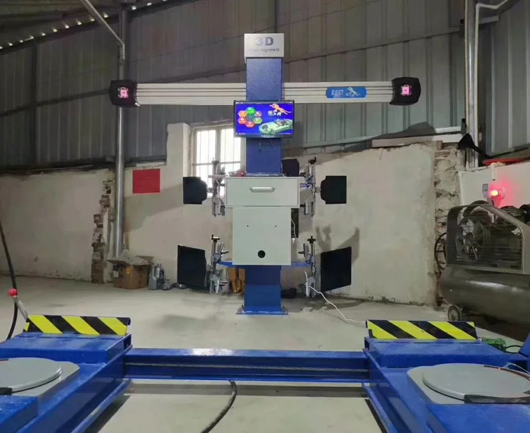 3D four-wheel alignerment machine use for vehicle positioning