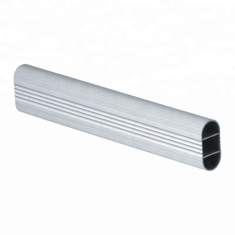 HOT SALE 6M Aluminum oval tube Pipe clothing wardrobe hanging rail factory