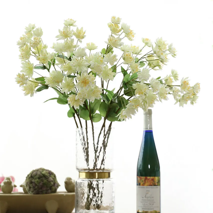 Shininglife Brand  Snow lotus high-end artificial flower 3D printing color home decoration