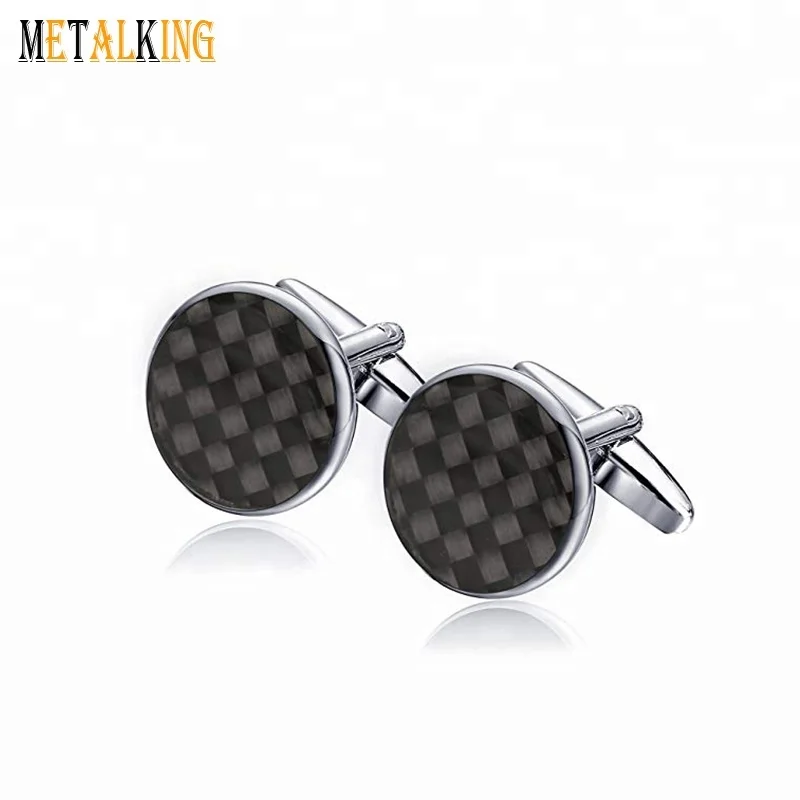 Набор мужских запонок и запонок, серые и черные вставки из углеродного волокна, запонки для смокинга, рубашка, набор гвоздиков