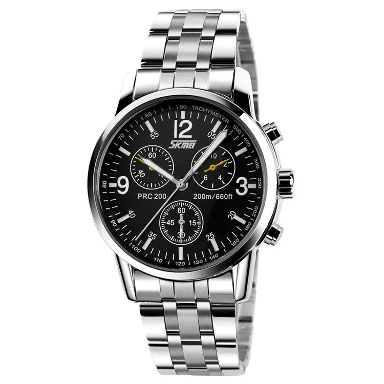 skmei 9070 fashion man quartz watch design your logo watches leather clock men