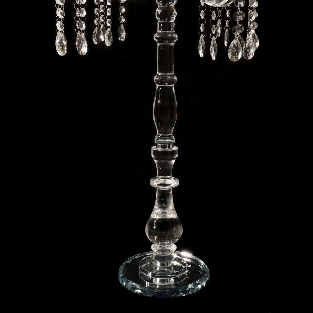 120cm Height Glass Hurricane 9 arms crystal wedding centrepiece candelabra MH-Z0177