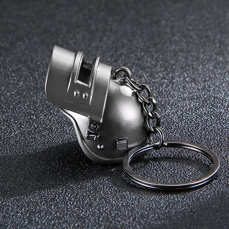 Customized Gun Helmet Key Chain Metal Game Keychain