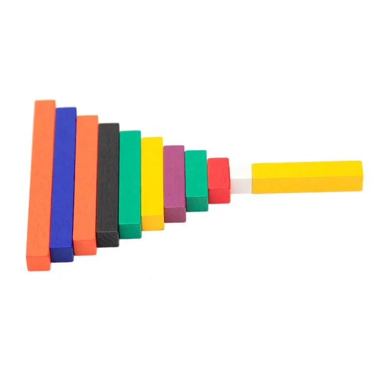 Многоцветный 1-10 см; Количество палочек Монтессори подсчета дошкольного обучающих игрушек для детей детские деревянные Математические Игрушки