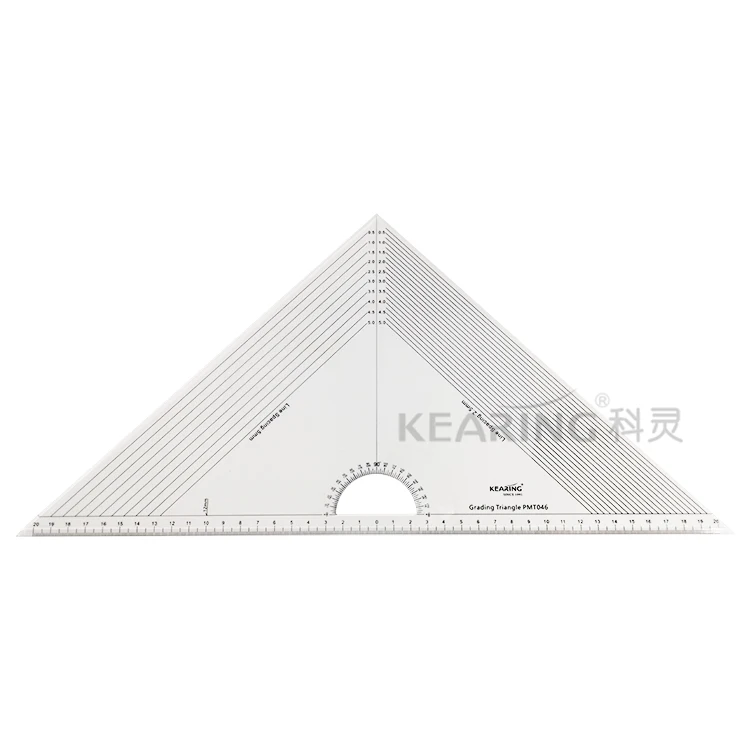 Kearing Good Acrylic Sewing Triangle Grading Ruler with Protractor #