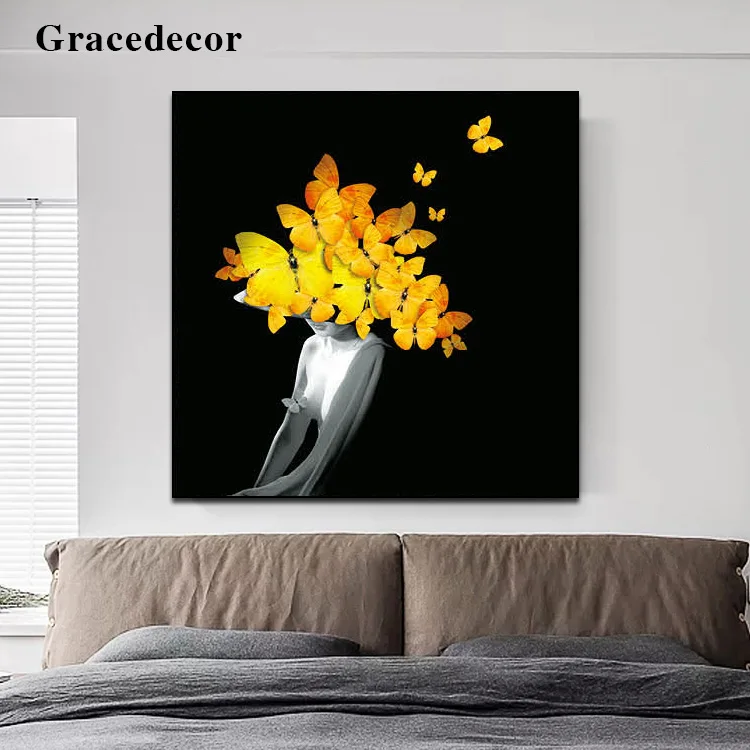 Wall Art Decor Pictures Abstract Nude Woman Crystal Resin Painting