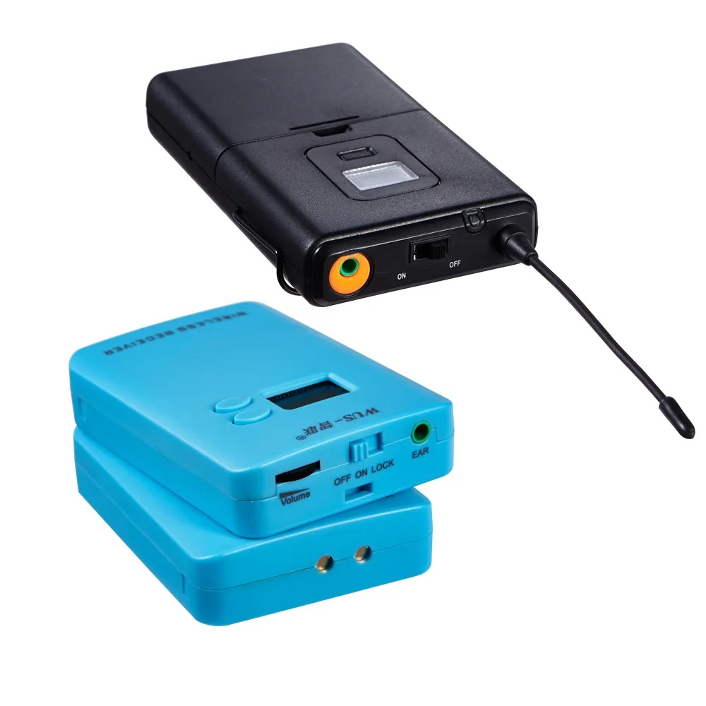 Cheap discount wireless UHF 1000mAH with CE FCC certification 99 channels translation equipment/assistive listening system