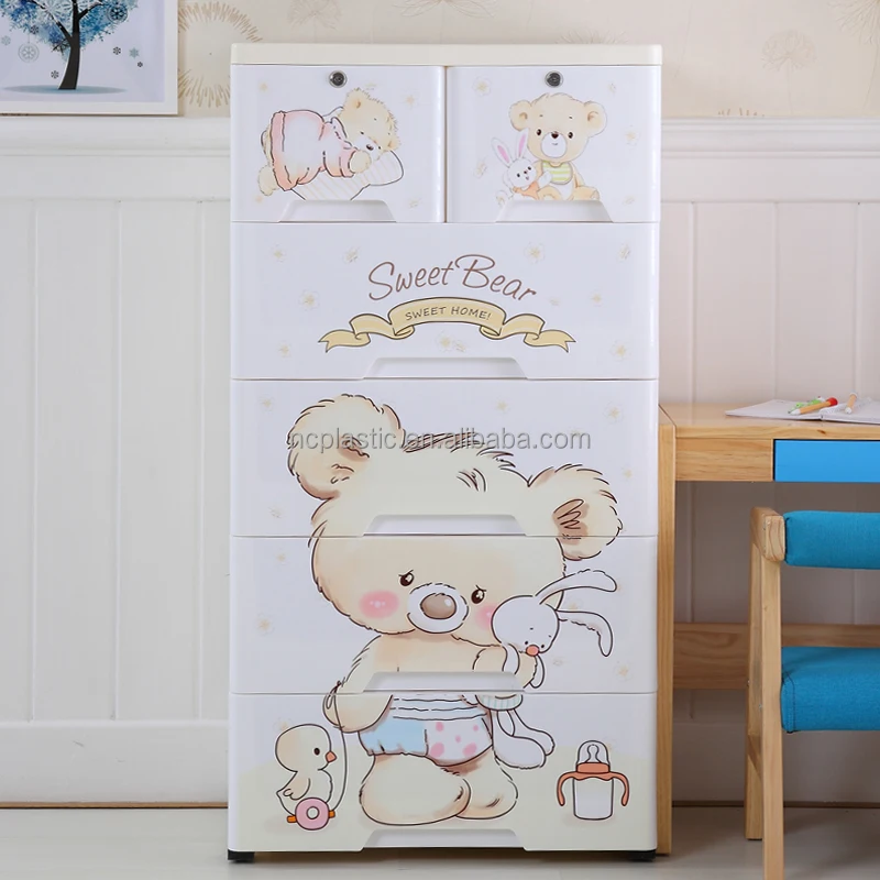 Органайзер для шкафа с 4 ящиками, детский шкаф с 2 пластиковыми шкафами для хранения