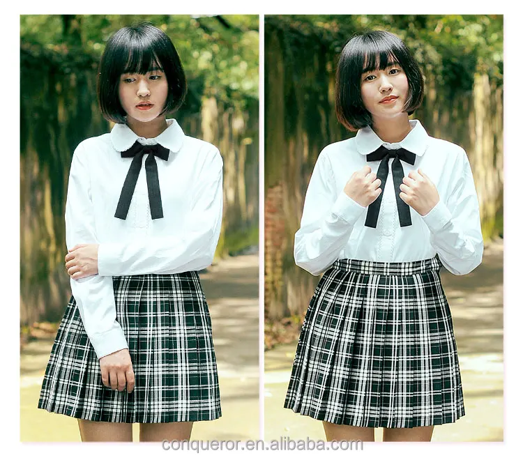 Wholesale School Uniform with skirt, shirt and tie.