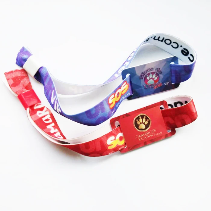 Unique QR Code Festival RFID Fabric Wristband Bracelet for Music Event