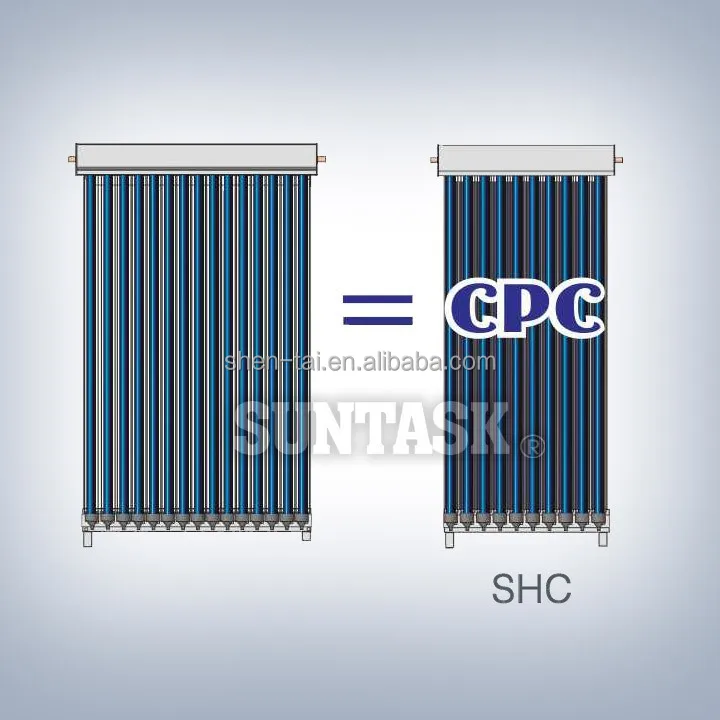 2018 Suntask new product CPC heat pipe solar collectors with high power output