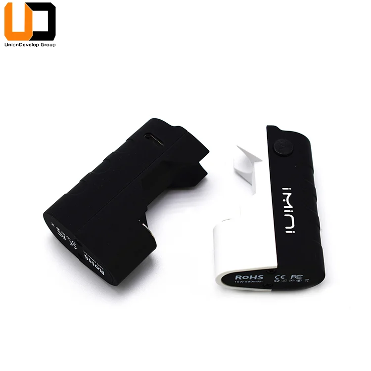 custom packaging 510 click button hand held size imini 500mah vape mods box cbd battery