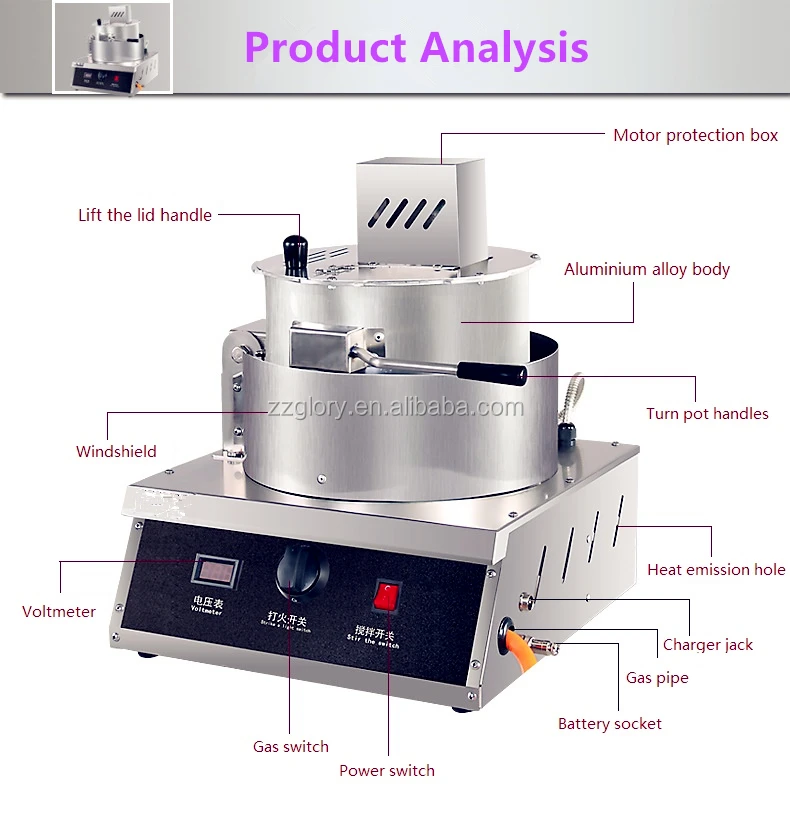 Supply Commercial Gas Popcorn Machine
