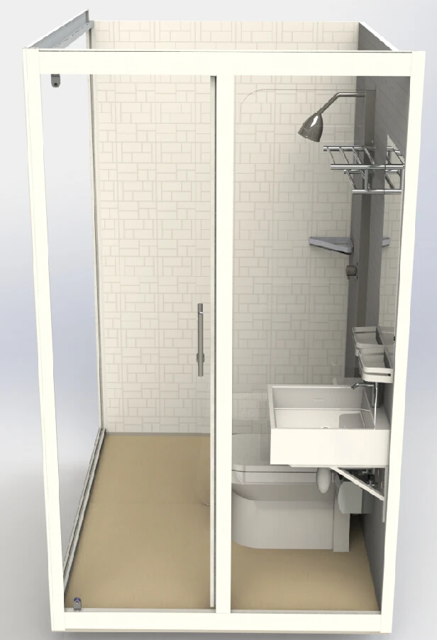 2018 China supply portable bathroom glass shower room cabin