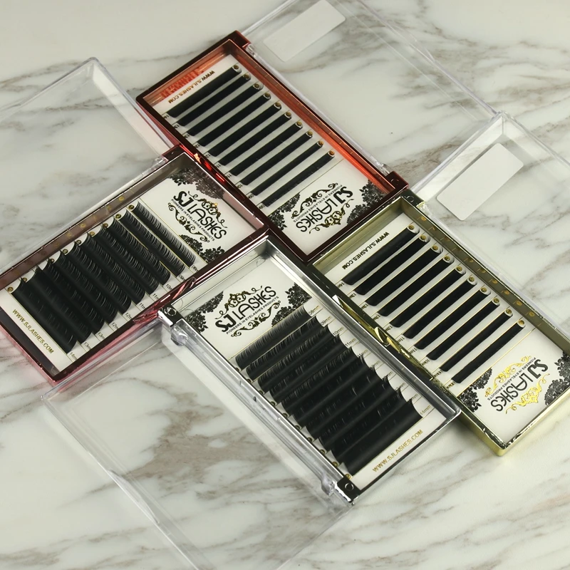 SJ LASHES Synthetic/Animal Hair Individual Eyelash Extensions/Private label