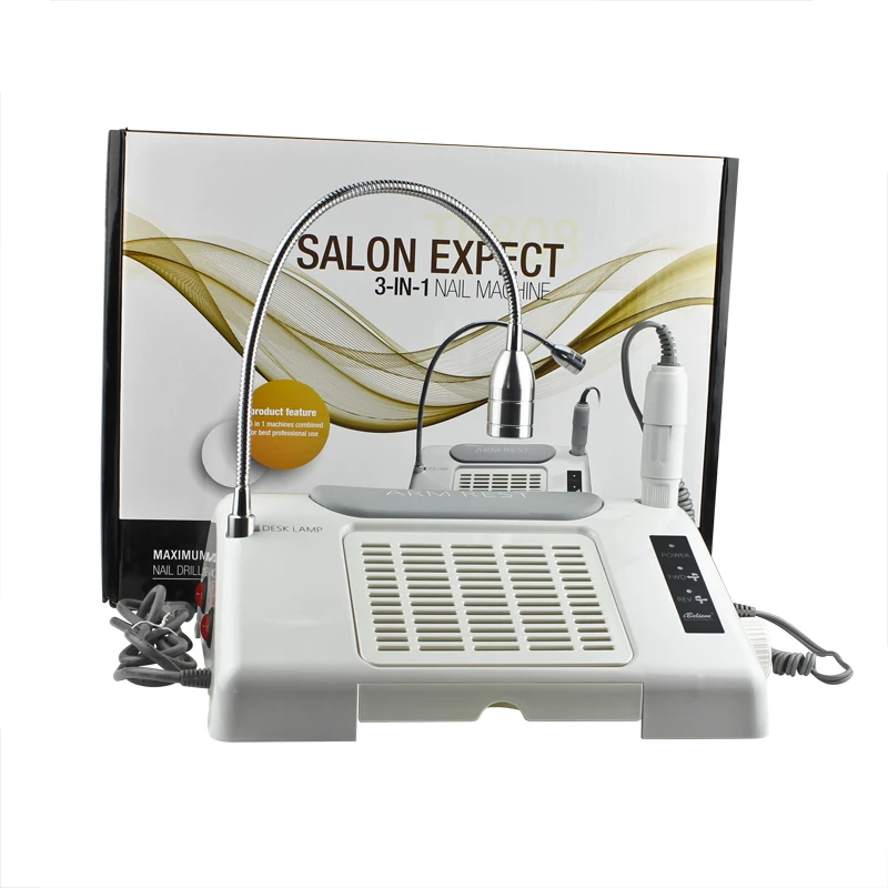 Strong Power 3500 RPM Nail Drill 3 in 1 Nail Dust Collector Professional Nail Table Dust Collector