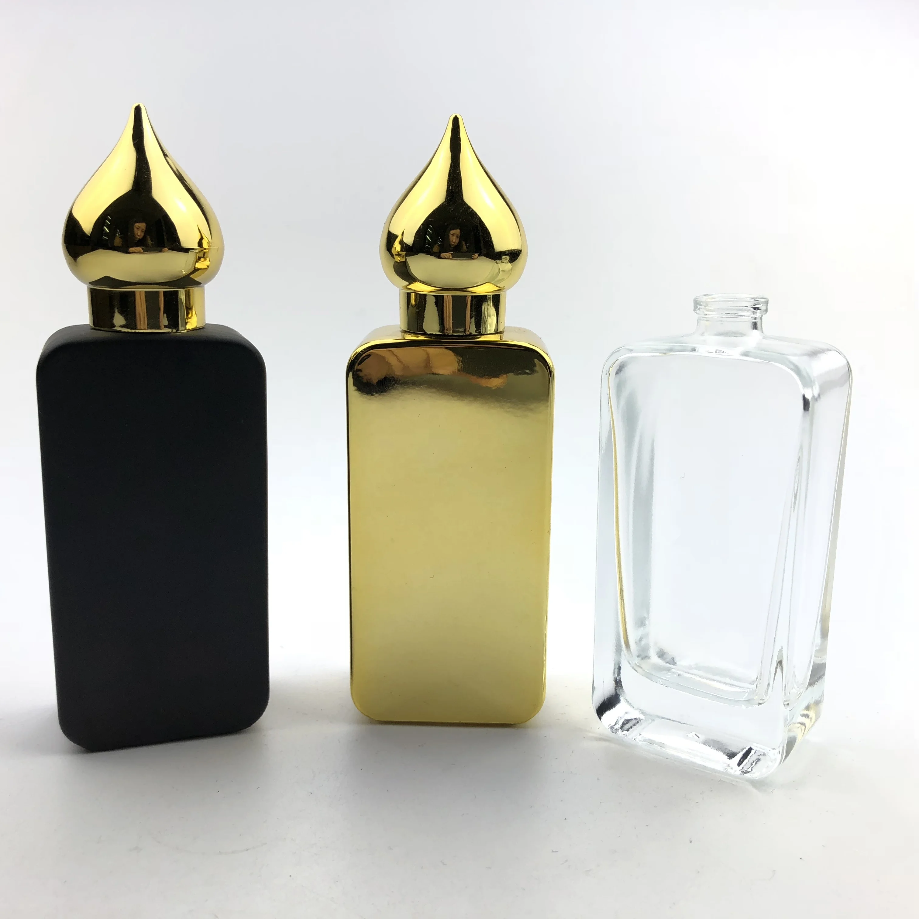 
50ml black gold hot empty manufacture empty wholesale perfume bottles 