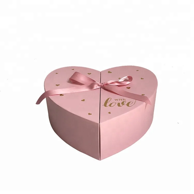wholesale luxury roses package boxes heart shape flower box for wedding