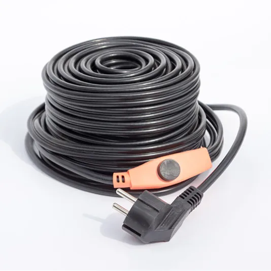 Electrical heat tracing heating cable with thermostat in China factory
