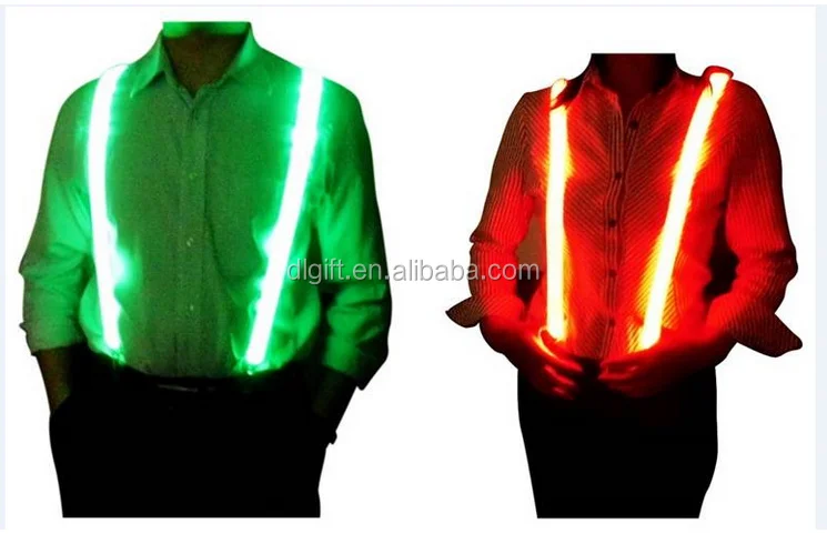 Led flashing Christmas party personalized suspenders belt