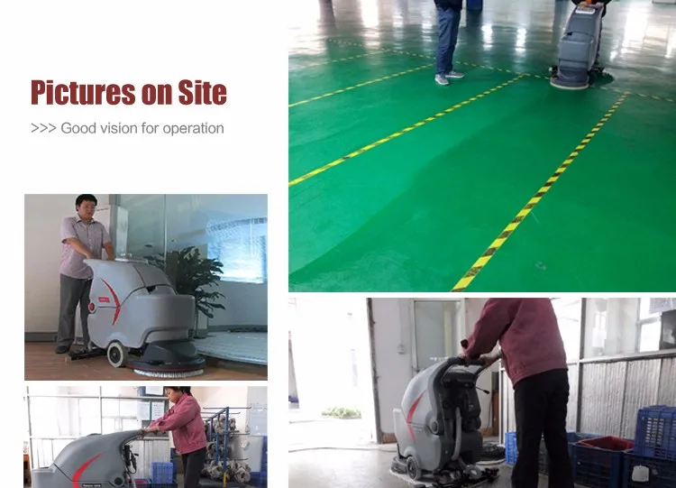 GM50B hand push electric Hard Floor Used Industrial Floor Scrubbing Machines floor sweeper scrubber