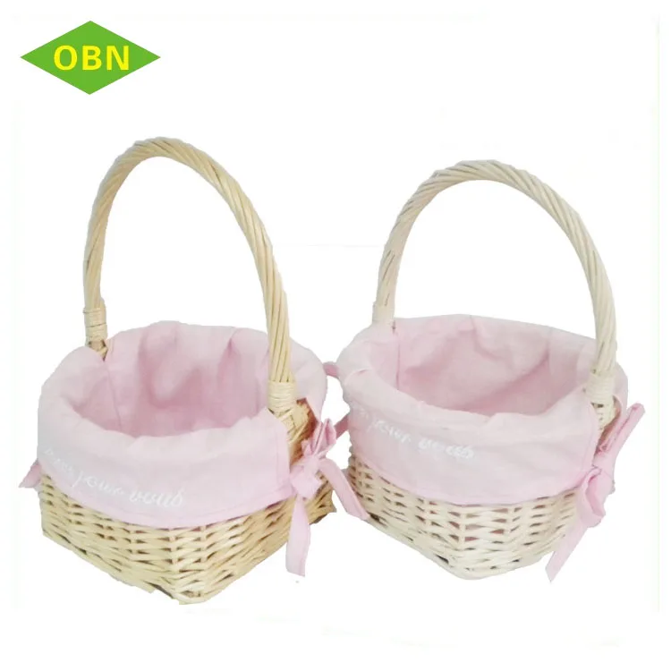 Белая свадебная подвесная плетеная корзина для цветов ручной работы украшения