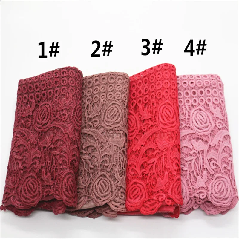 Manufacturers  stunning wedding party sutra shawl echarpe lady TR cotton lace headscarf