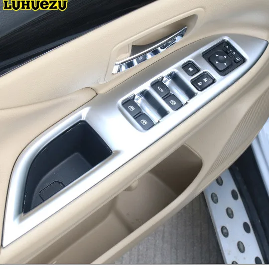 Interior moulding trim 3D Interior Car Window Lift Switch Styling Trims For Mitsubishi Outlander 2016 2017 Accessories