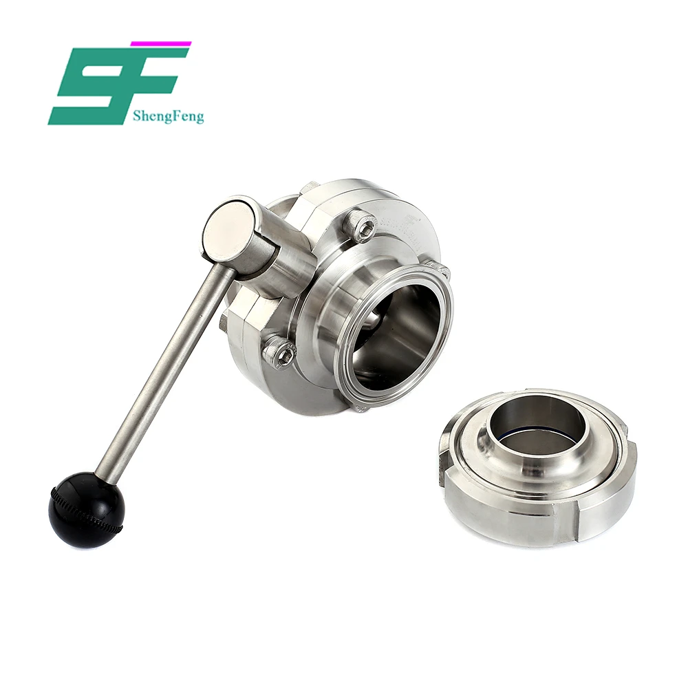 Factory wholesale professional design astm stainless steel motorized sanitary double flange low price butterfly valve