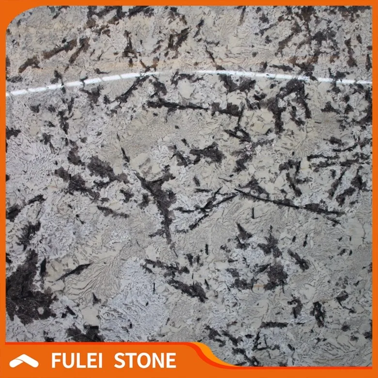 Brazilian exotic white granite aspen white granite 2cm slabs