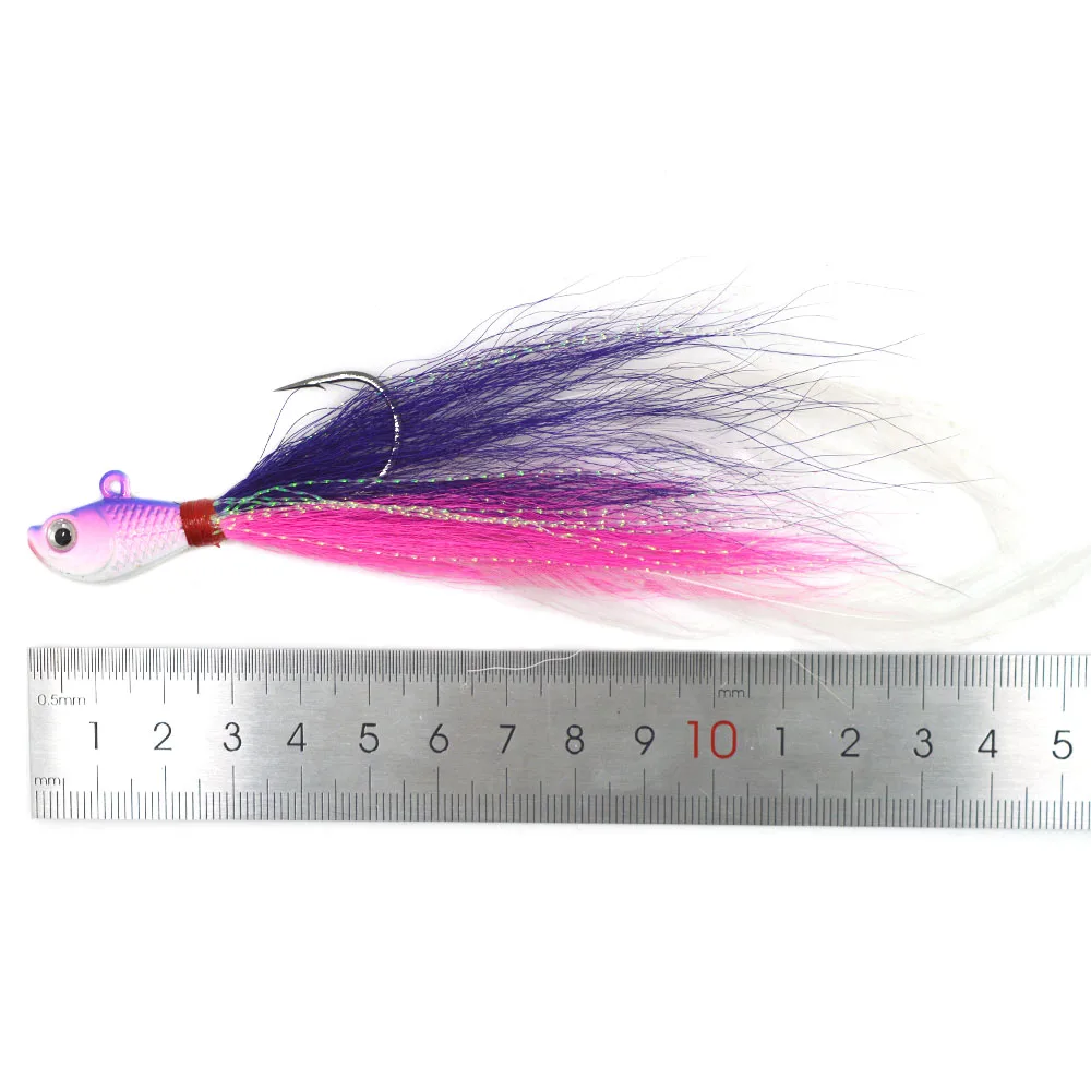 
1/8oz to 6oz Bucktail Jig China Manufacturer Fishing Lure Lead Head Metal Jig Bucktail Jig 