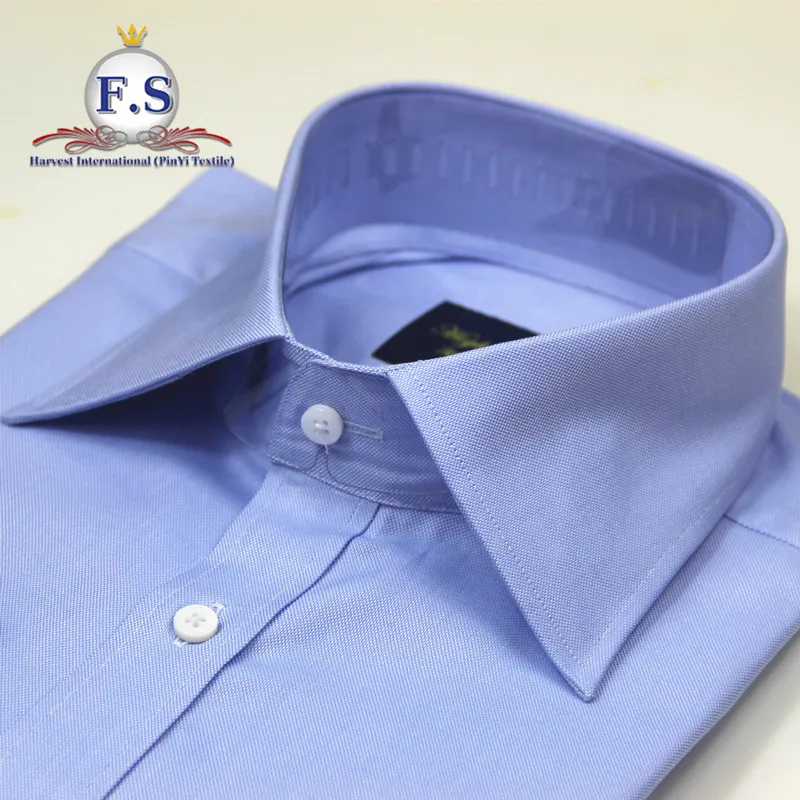 high collar blue royal oxford custom mens dress shirts