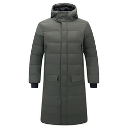 Заводская поставка, хлопковая модная камуфляжная мужская длинная куртка с капюшоном, длинный женский зимний пуховик