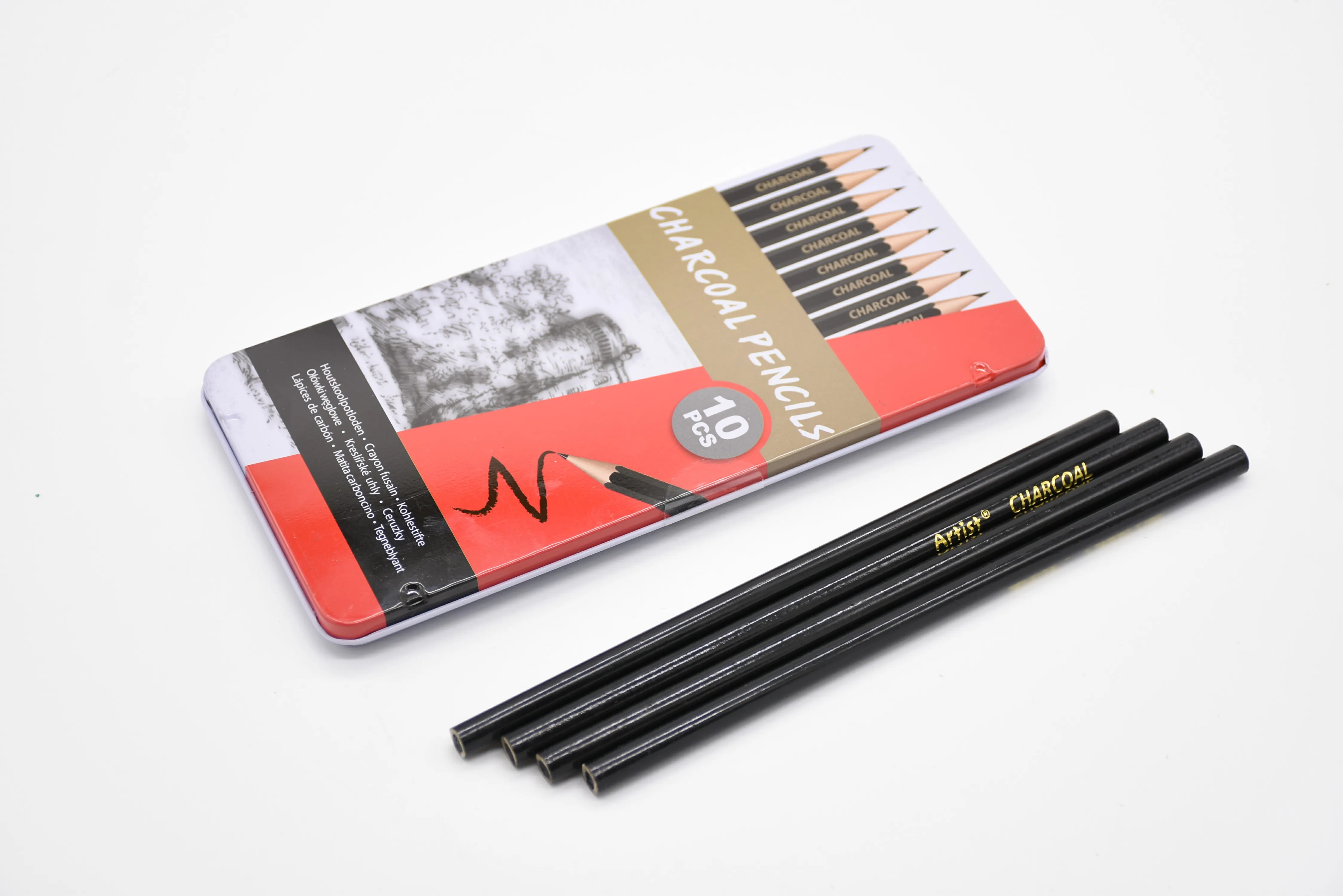 Wholesale Custom Logo Printing wooden Round Carpenter Pencil for students