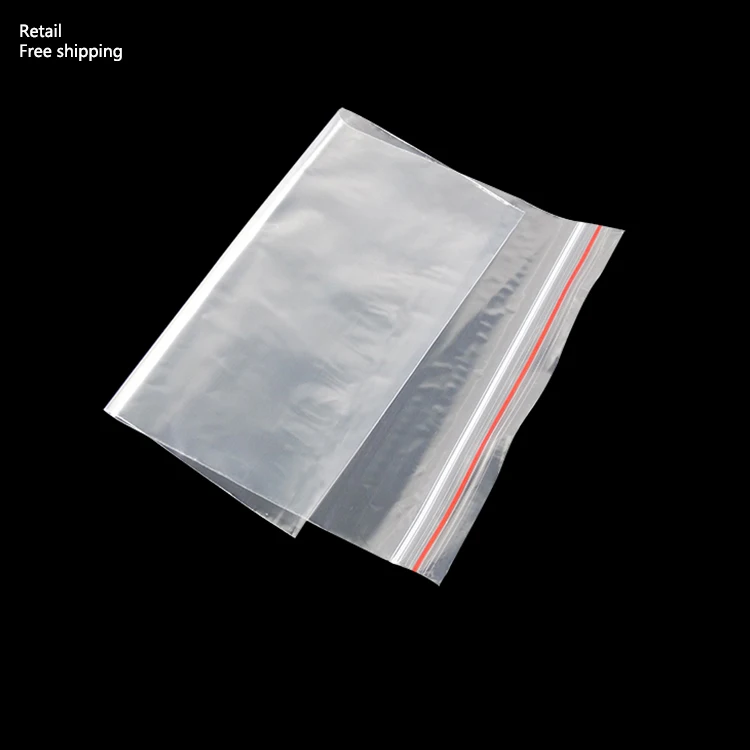 Retailing 12*17CM White Ziplock Clear Transparent PE Zip Lock Plastic Bag For Clot#