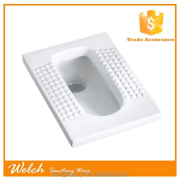 
1111S With Fender Feature and Ceramic Material Bathroom Squatting pan Medium deep 