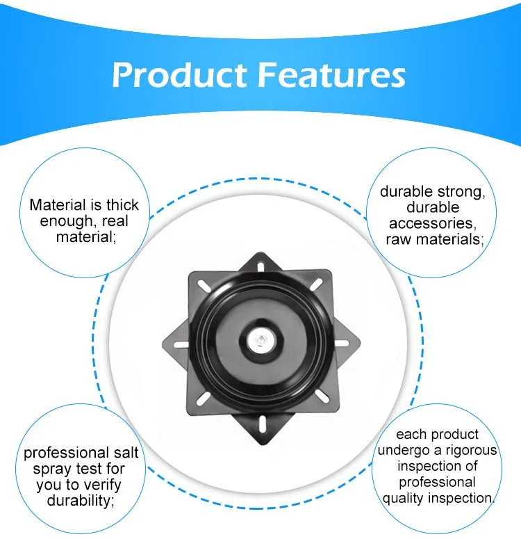 A14 High Quality Metal Rotate Plate Chair Mechanism/Bearing Swivel turntable mechanism