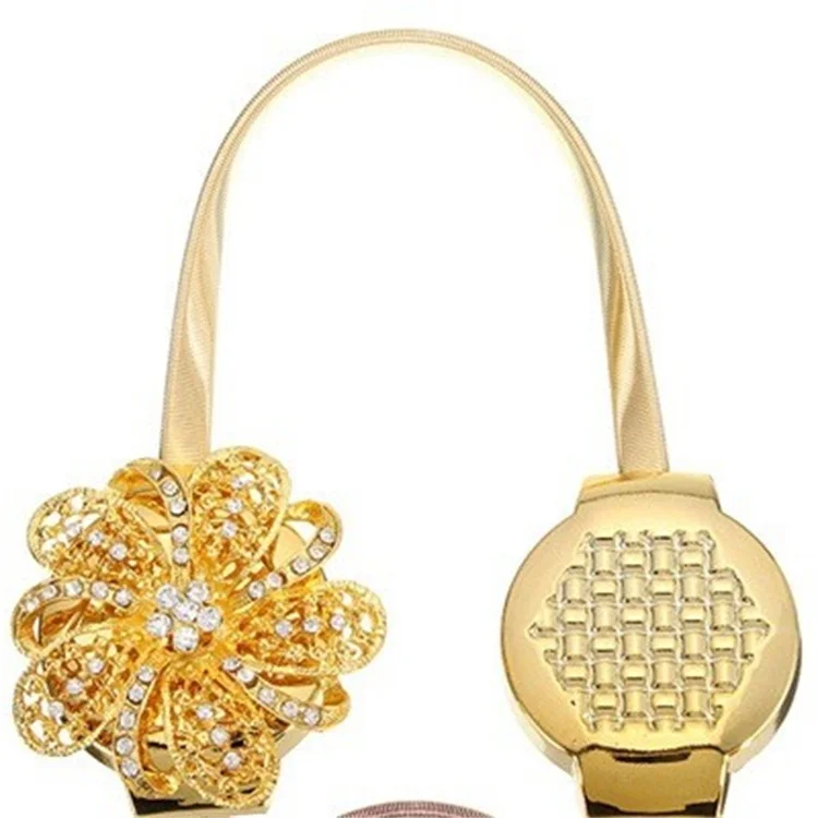 
Crystal Flower Home Decorate Magnetic Window Buckle Curtain Clip 
