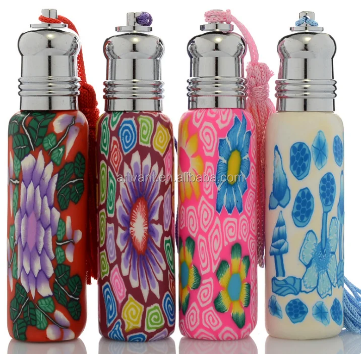 5ML Perfume Clay Roller Bottle Polymer Clay Empty Small Refillable Roll on Bottle For Essential Oil