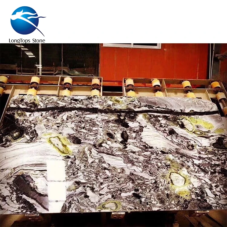 high polished Ice jade marble for luxury stone coffee table