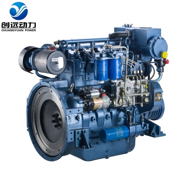 Zd30 190hp 9 cylinders air started system heat exchanger jichai small wp4 boat marine engine