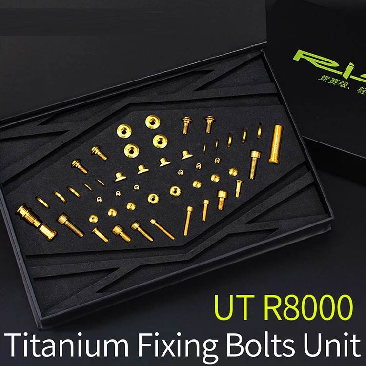 49Pcs Risk R8000 Titanium Alloy Bike Bolts Unit-SL 3 Colors Bicycle C Brake Front Rear Derailleur Adjust Screws for Road Bike