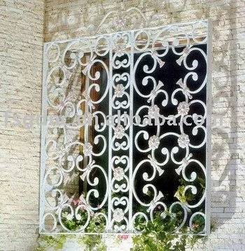 
Безопасный потрясающий качественный кованый железный оконный гриль 