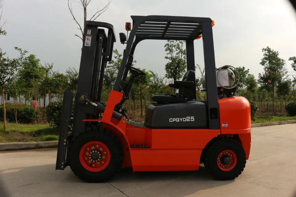 Loading 2500kg Power shift transmission 2.5Ton lpg  forklift with good quality forklift parts 2500kg LPG fork lift truck