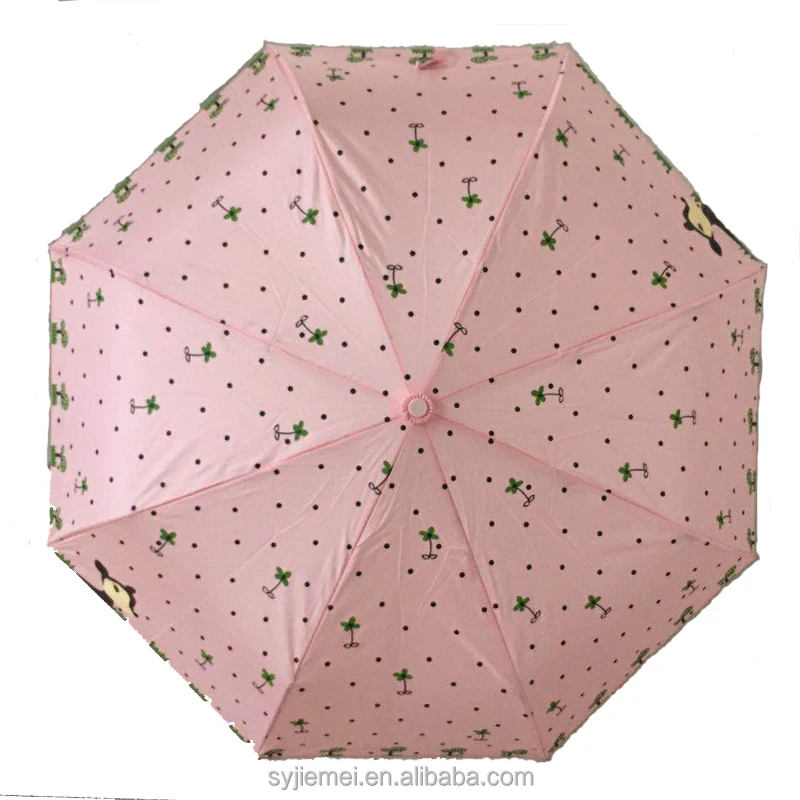 21*8k pongee fabric windproof umbrella 3 fold umbrella